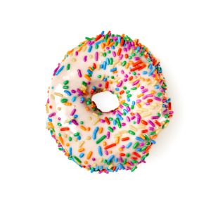 Vanilla Frosted With Sprinkles Donut