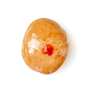 Glazed Raspberry Filled Bismarck Donut